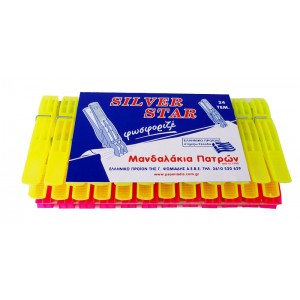 Πλαστικά Μανταλάκια Πατρών - Silver Star 24 τεμ. - Φωσφοριζέ χρώματα Πλαστικά Μανταλάκια Πατρών - Silver Star 24 τεμ. - Φωσφοριζέ χρώματα
