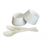 Αυγοθήκες με κουταλάκια πλαστικά 4τεμ.