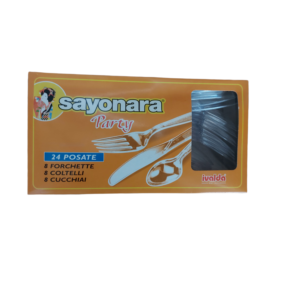 24 Μαχαιροπίρουνα & κουτάλια κρυσταλιζέ 20 εκ. - επαναχρησιμοποιούμενα