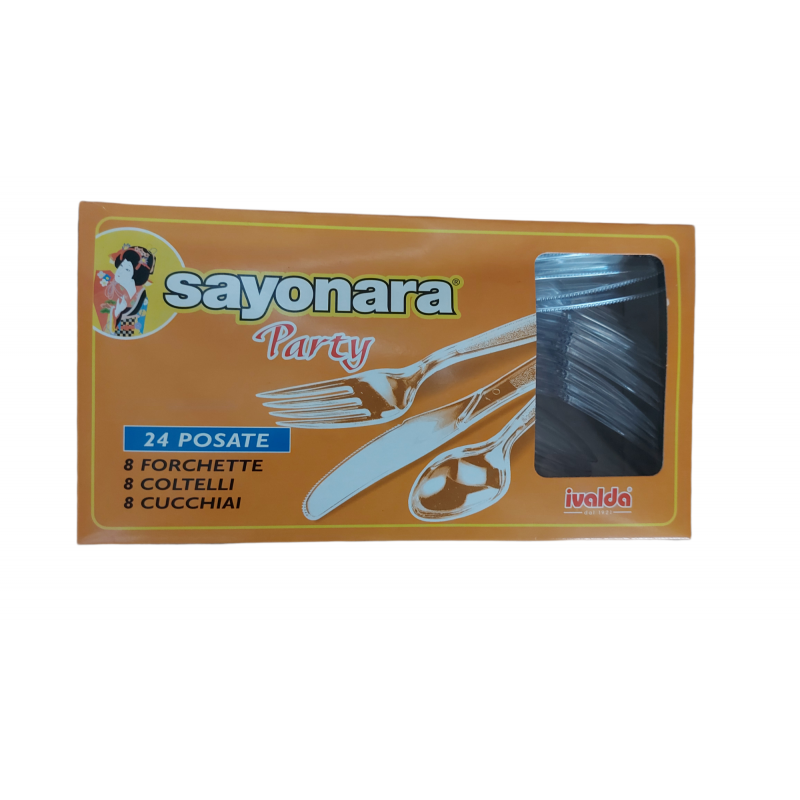 24 Μαχαιροπίρουνα & κουτάλια κρυσταλιζέ 20 εκ. - επαναχρησιμοποιούμενα