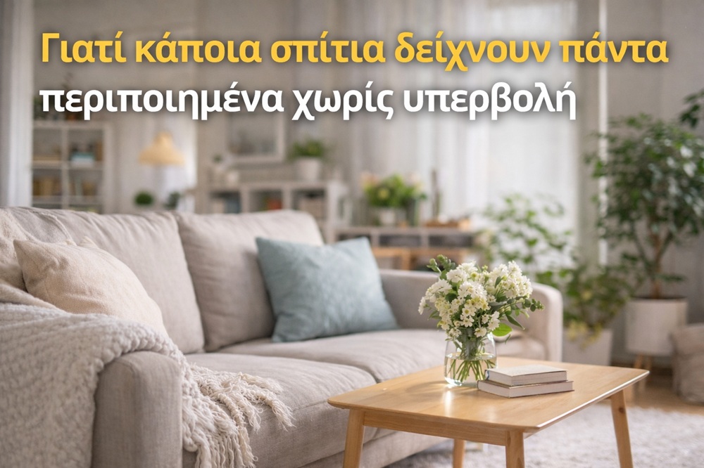 Γιατί κάποια σπίτια δείχνουν πάντα «περιποιημένα» χωρίς υπερβολή