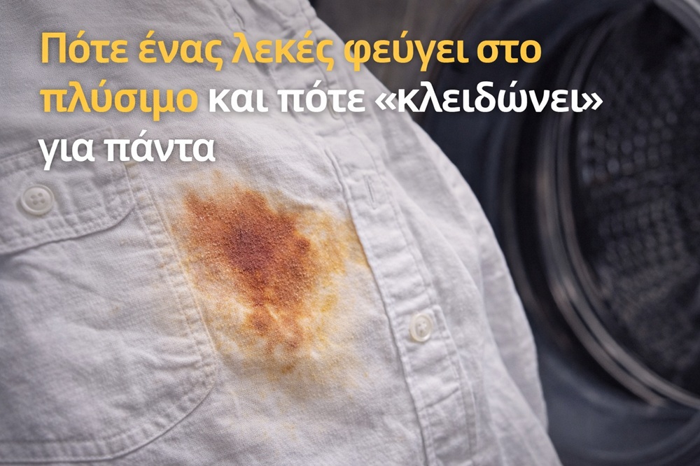 Πότε ένας λεκές φεύγει στο πλύσιμο – και πότε «κλειδώνει» για πάντα