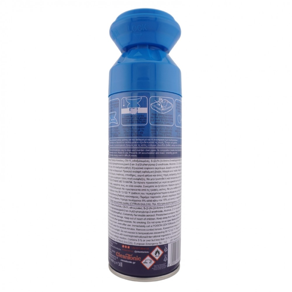 CleanTonic Αφρός Καθαρισμού Σιφωνιών 450ml CleanTonic Αφρός Καθαρισμού Σιφωνιών 450ml