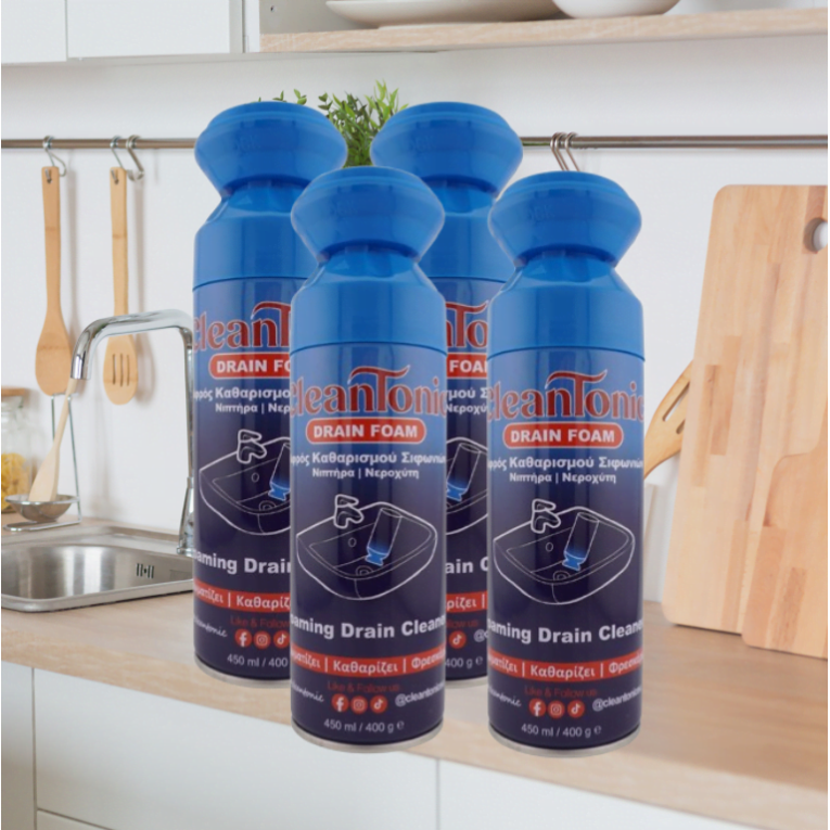 CleanTonic Αφρός Καθαρισμού Σιφωνιών 450ml 3+1 ΔΩΡΟ!