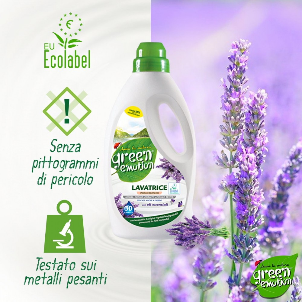 Green Emotion Υγρό Πλυντηρίου Λεβάντα 1500ml- 30 Μεζ. - ECO Label