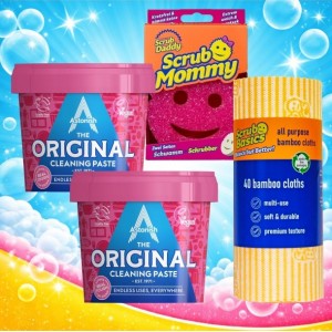 Πακέτο Ροζ Καθαριότητας Astonish - Scrub Mommy 