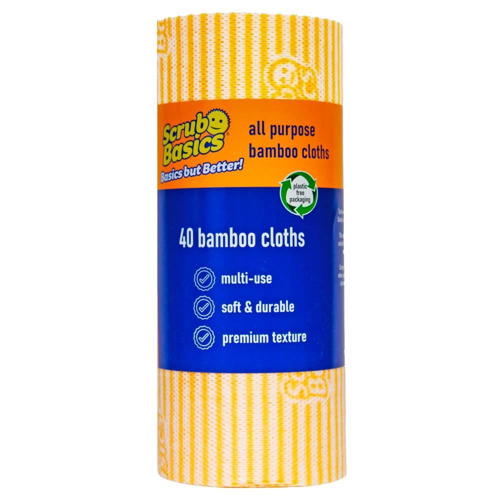 Scrub Basics Πανάκια Bamboo  – Ρολό 40 Τεμαχίων