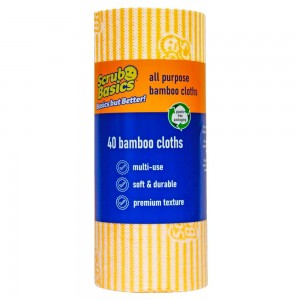 Scrub Basics Πανάκια Bamboo  – Ρολό 40 Τεμαχίων