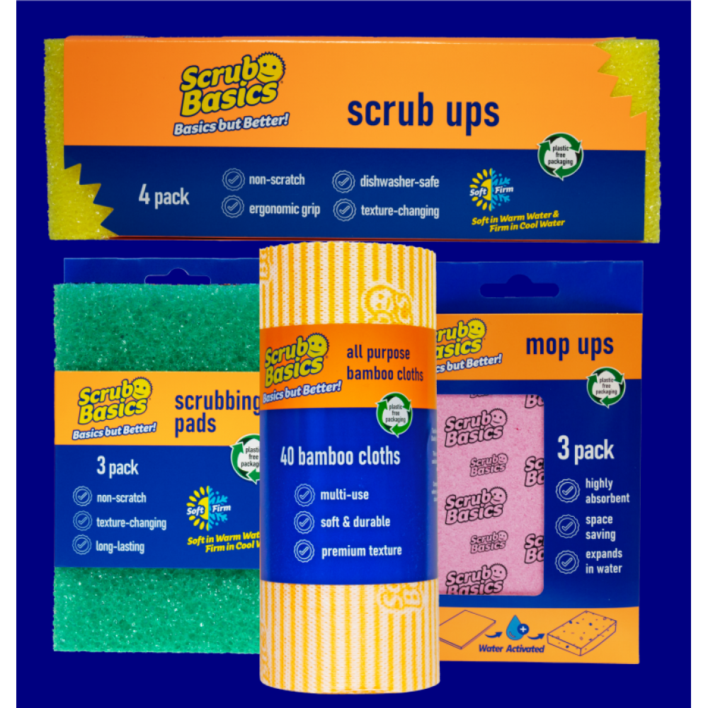 Scrub Daddy Basics – Πακέτο Καθημερινής Καθαριότητας + ΔΩΡΟ