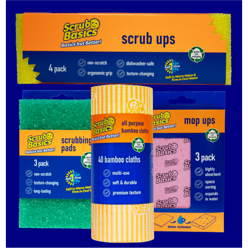 Scrub Daddy Basics – Πακέτο Καθημερινής Καθαριότητας + ΔΩΡΟ