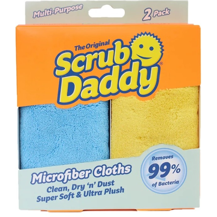 Scrub Daddy Microfiber – Πανάκια Μικροϊνών Πολλαπλών Χρήσεων (25×25 εκ.)