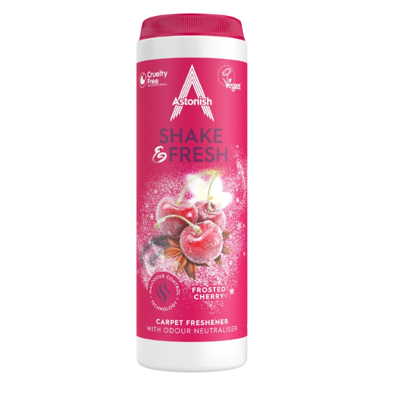 Astonish Shake & Fresh – Σκόνη Φρεσκαρίσματος Χαλιών & Υφασμάτων Άνθη Κερασιάς 350gr