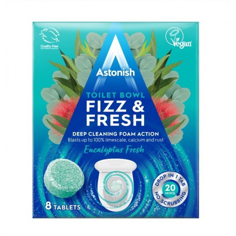 Astonish 8 Ταμπλέτες για την Λεκάνη της Τουαλέτας - Ευκάλυπτος