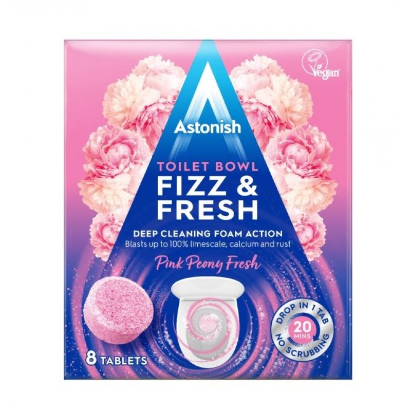Astonish 8 Ταμπλέτες για την Λεκάνη της Τουαλέτας - Λουλούδια
