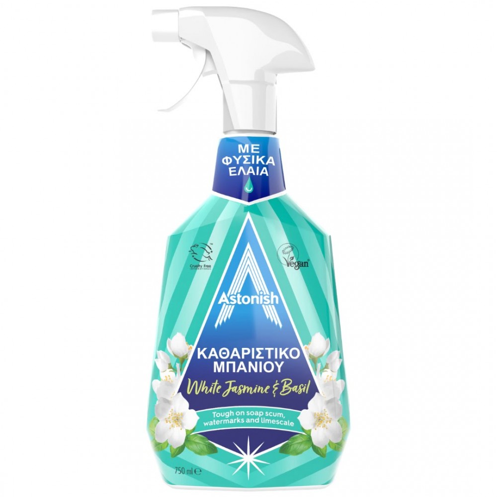 Astonish Καθαριστικό Μπάνιου White Jasmine & Basil (Λευκό Γιασεμί & Βασιλικός) 750ml