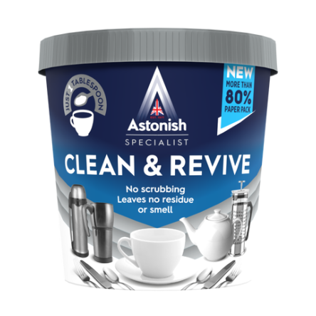 Astonish Clean & Revive Σκόνη καθαρισμού για Κούπες & Θερμός 350gr