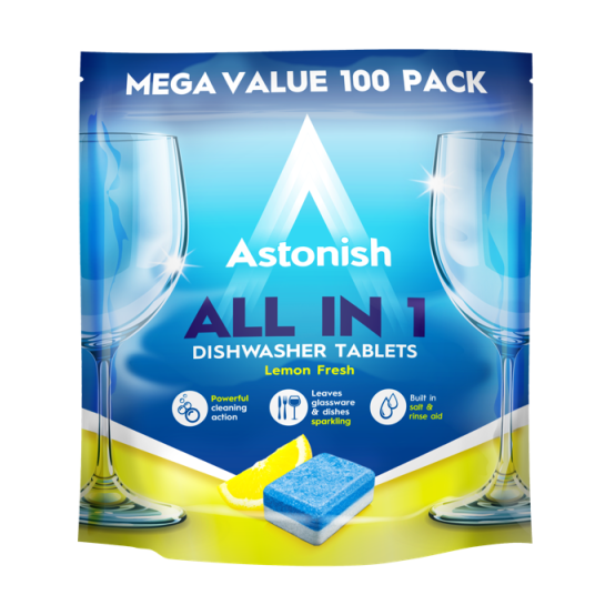 Astonish – Ταμπλέτες Πλυντηρίου Πιάτων με Λεμόνι (100 Τεμ.)