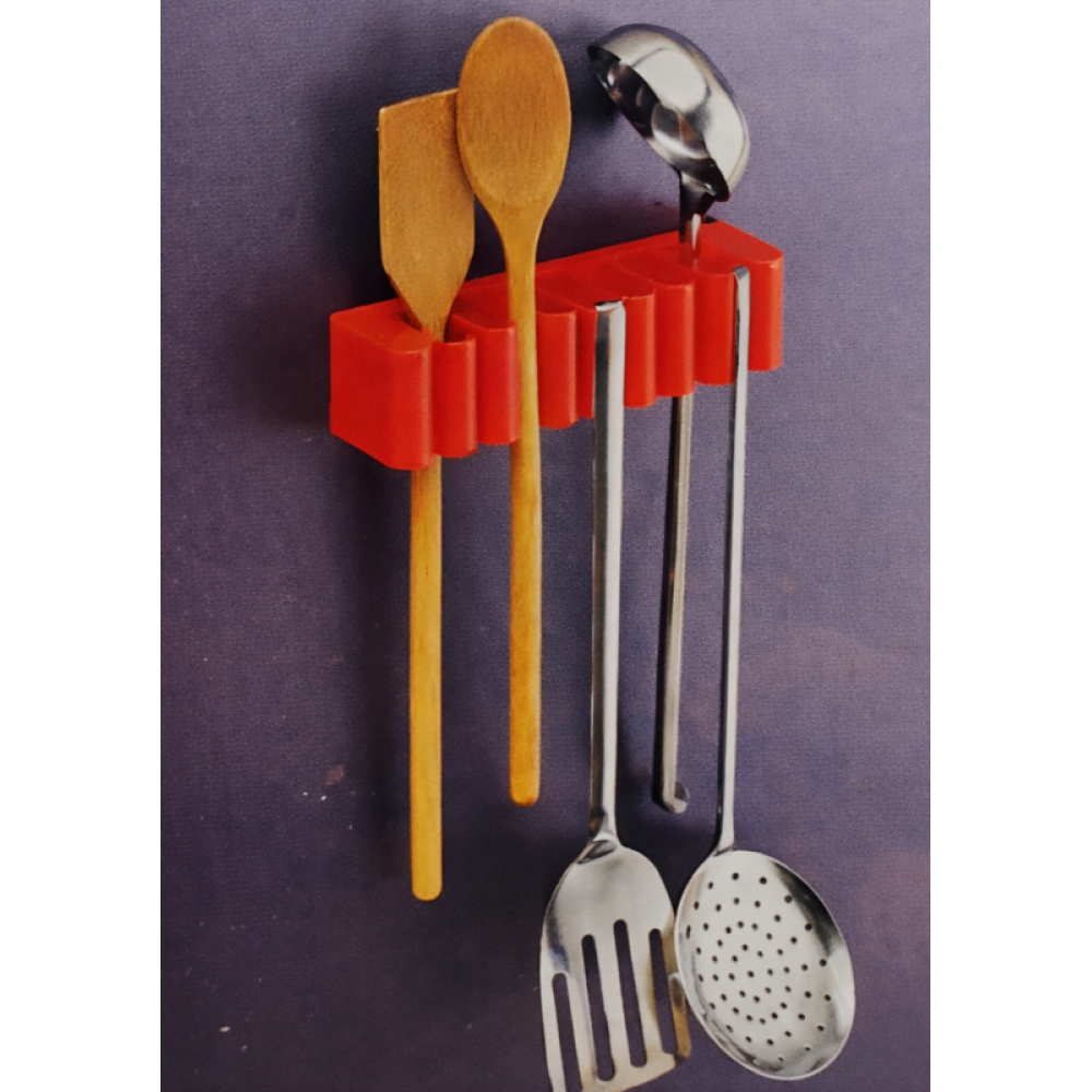 Πολυχρηστική Κρεμάστρα Τοίχου για Εργαλεία & Κουζίνα - Κόκκινη