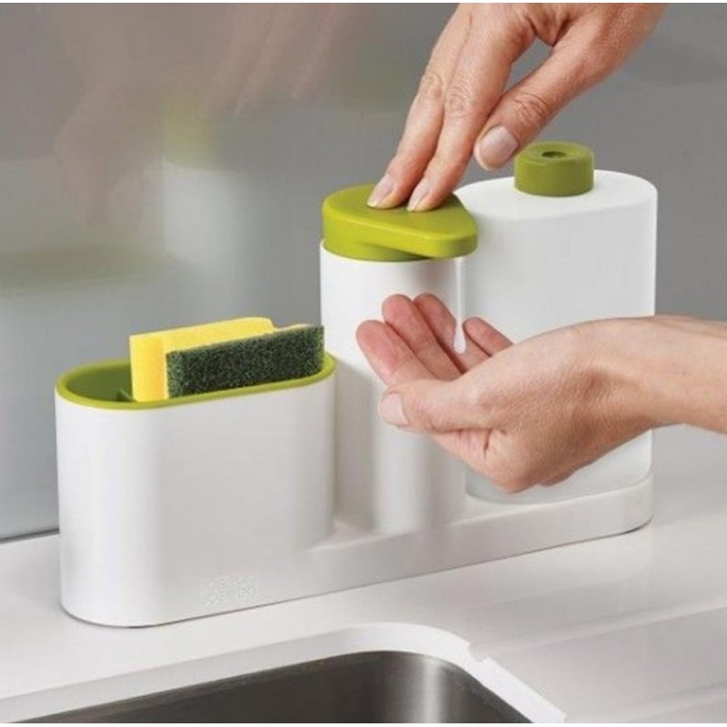 Τριπλό σετ με δοχείο σαπουνιού και βάση για σφουγγάρι - C1104