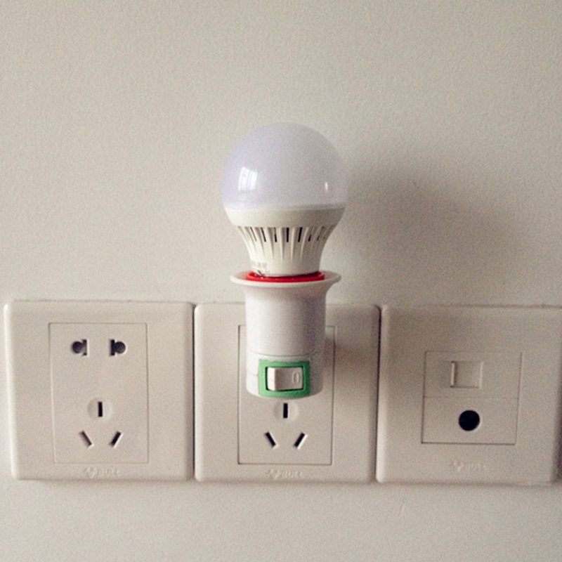 Μετατροπέας λάμπας Ε27 σε φωτιστικό με διακόπτη πρίζας - C1202