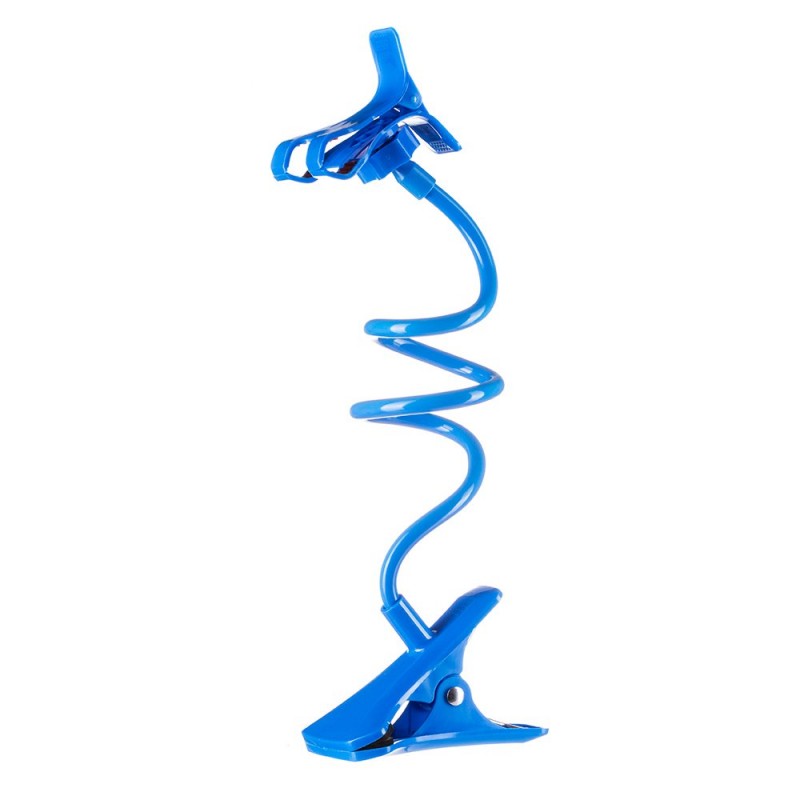 Βάση στήριξης Πλαστική Universal κινητού με ευέλικτο μακρύ βραχίονα - Μπλε