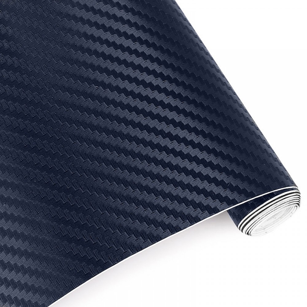 Διακοσμητική ταινία από PVC 3D τύπου ανθρακόνημα (30x127cm) - Μπλε - C1150