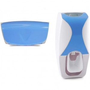 Θήκη τοίχου για 5 οδοντόβουρτσες και βάση για οδοντόκρεμα - Γαλάζιο - C1180