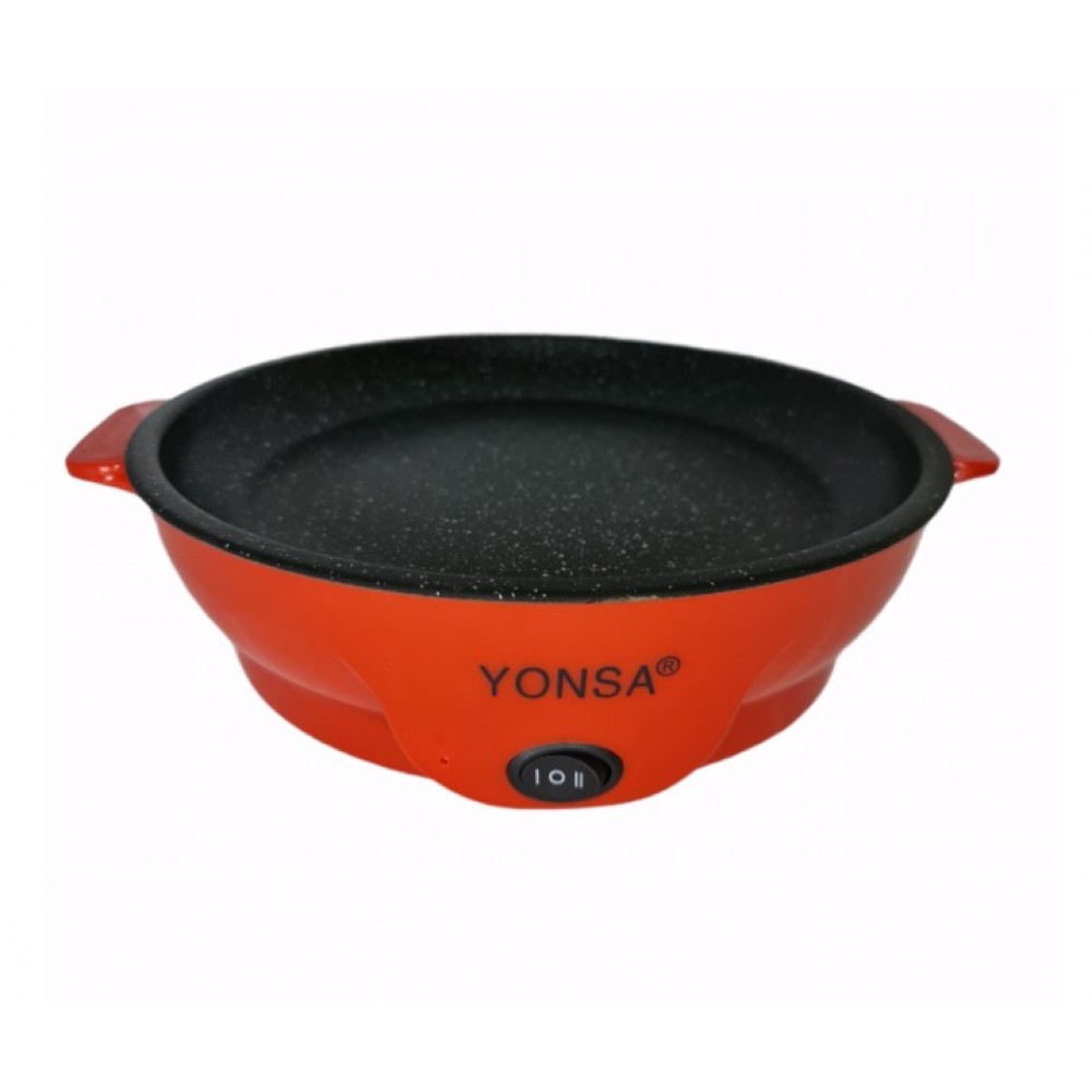 Ηλεκτρικό τηγάνι 22cm YONSA - C1236 - Κόκκινο - ΟΕΜ