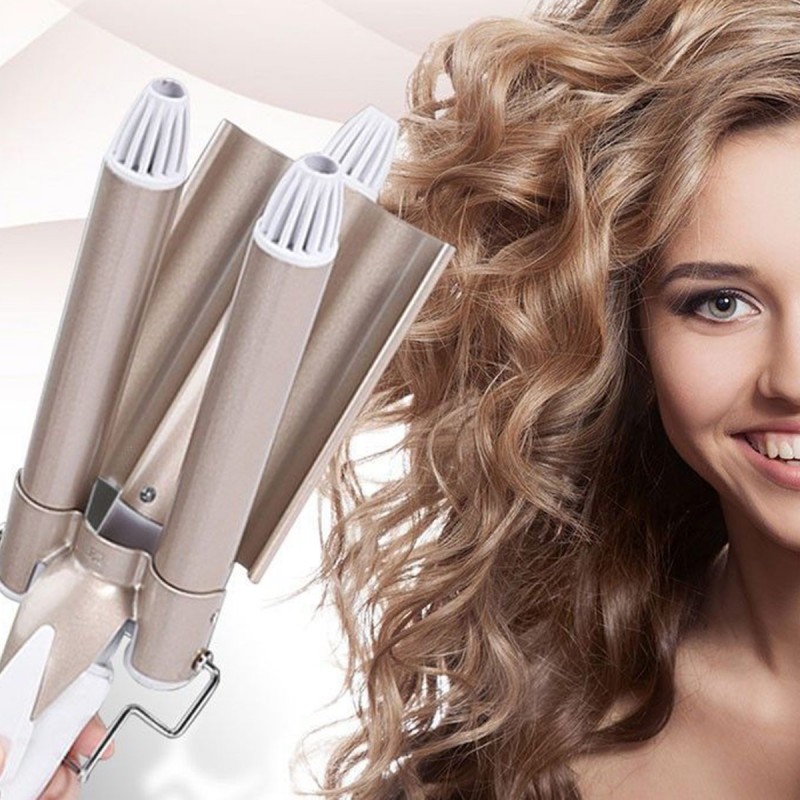 Τριπλό Ηλεκτρικό Ψαλίδι για Κυματιστό Look- KEMEI KM-1010 IONIC - C1080