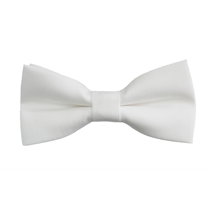 Ανδρικό Χειροποίητο  Μονόχρωμο Παπιγιόν Λευκό - 1499