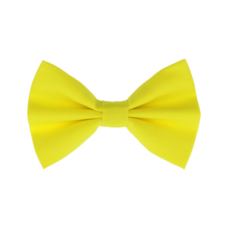 Μονό Παιδικό Μονόχρωμο Παπιγιόν Κίτρινο Λεμονί 2 έως 6 Χρονών  - 2295