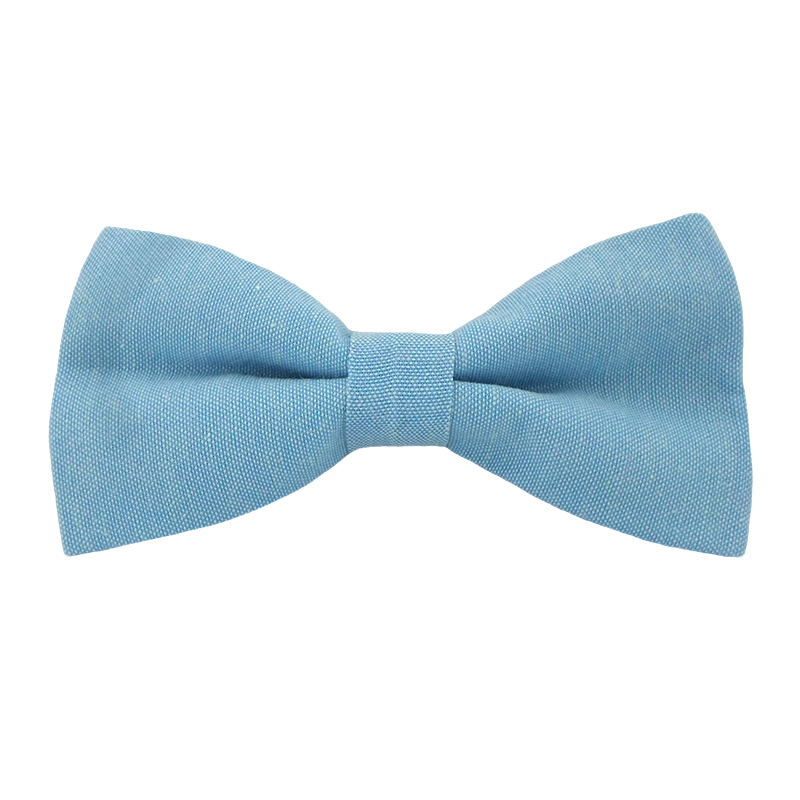 Μονόχρωμο Ανδρικό Λινό Παστέλ Σιέλ Παπιγιόν - 2321