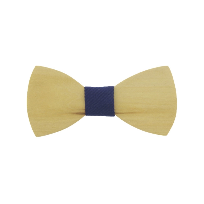 Ξύλινο Παιδικό Παπιγιόν Πεύκο Με Μπλε Κόμπο 2 έως 6 Χρονών - 3881