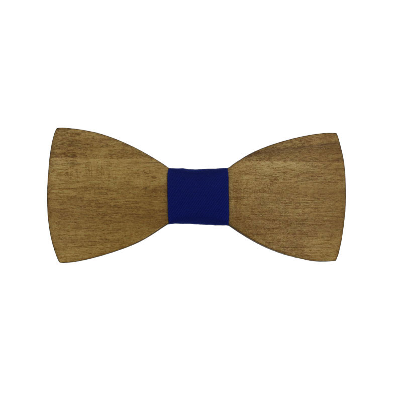 Ξύλινο Παιδικό Παπιγιόν Δρυς Με Μπλε Ρουά Κόμπο 2 έως 6 Χρονών - 3944