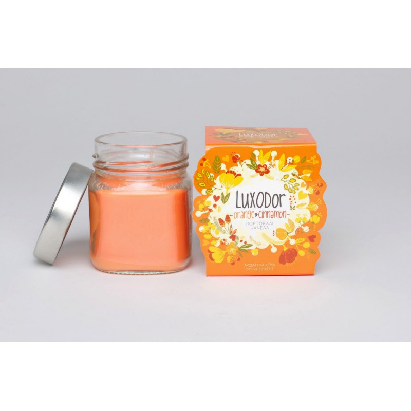 Κερί φυτικό Floral άρωμα πορτοκάλι/κανέλα - 40 ωρών περ.  